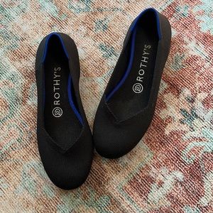 Rothy’s size 6.5 rounded toe black flats